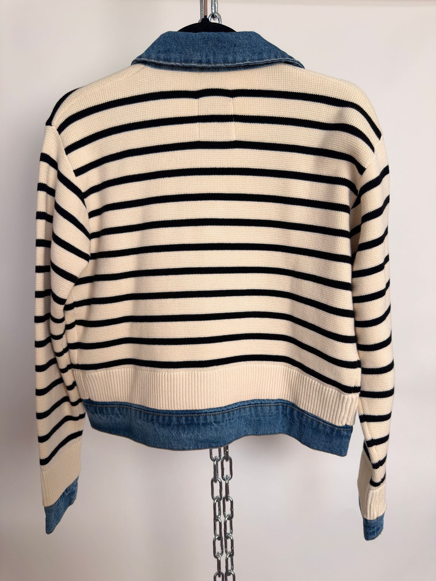Cardi-Coat (Strick+Denim Jacke)