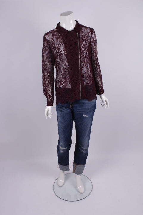 Jacke aus Spitze mit Reissverschluss