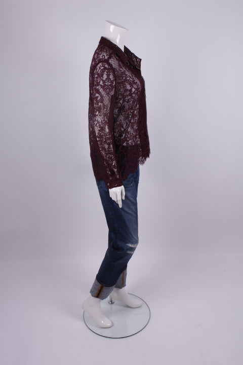 Jacke aus Spitze mit Reissverschluss