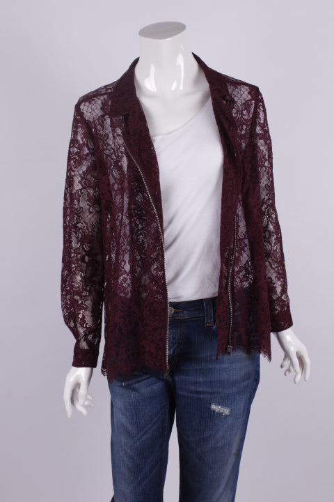 Jacke aus Spitze mit Reissverschluss