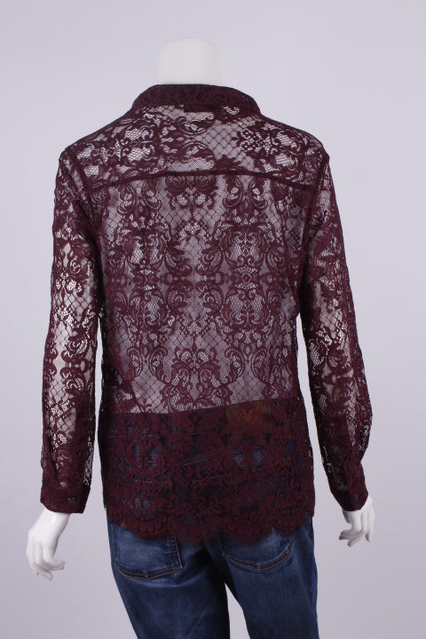 Jacke aus Spitze mit Reissverschluss