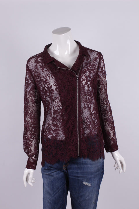 Jacke aus Spitze mit Reissverschluss