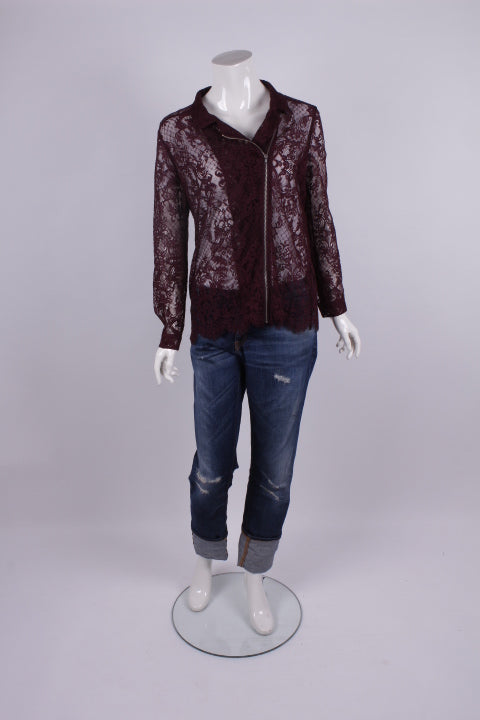 Jacke aus Spitze mit Reissverschluss