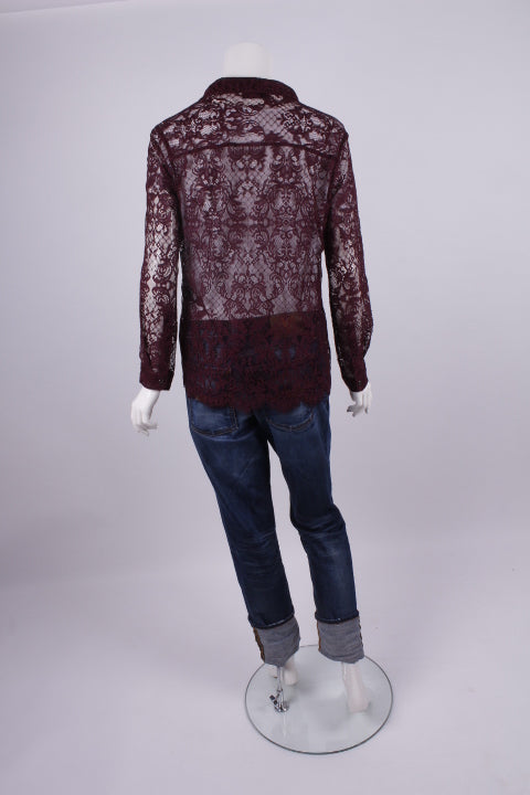 Jacke aus Spitze mit Reissverschluss