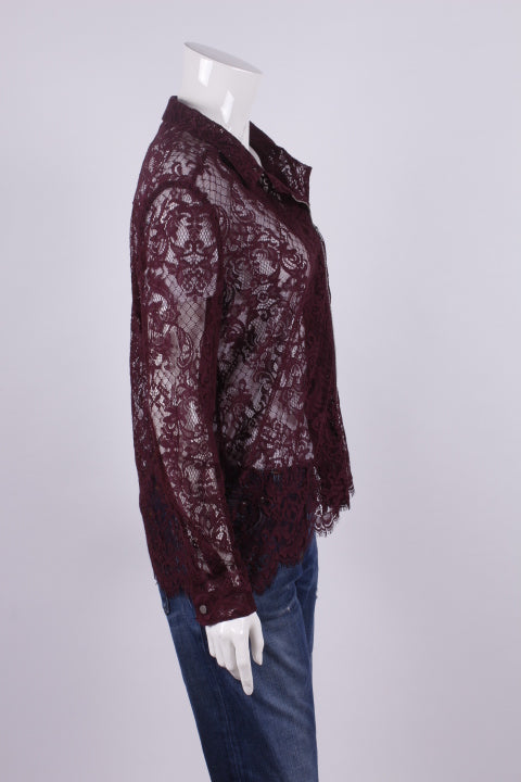 Jacke aus Spitze mit Reissverschluss