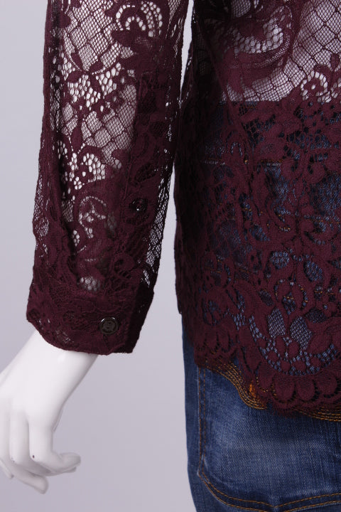Jacke aus Spitze mit Reissverschluss