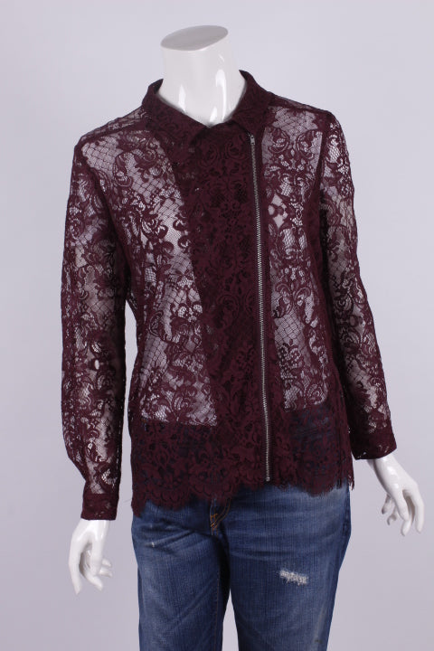 Jacke aus Spitze mit Reissverschluss