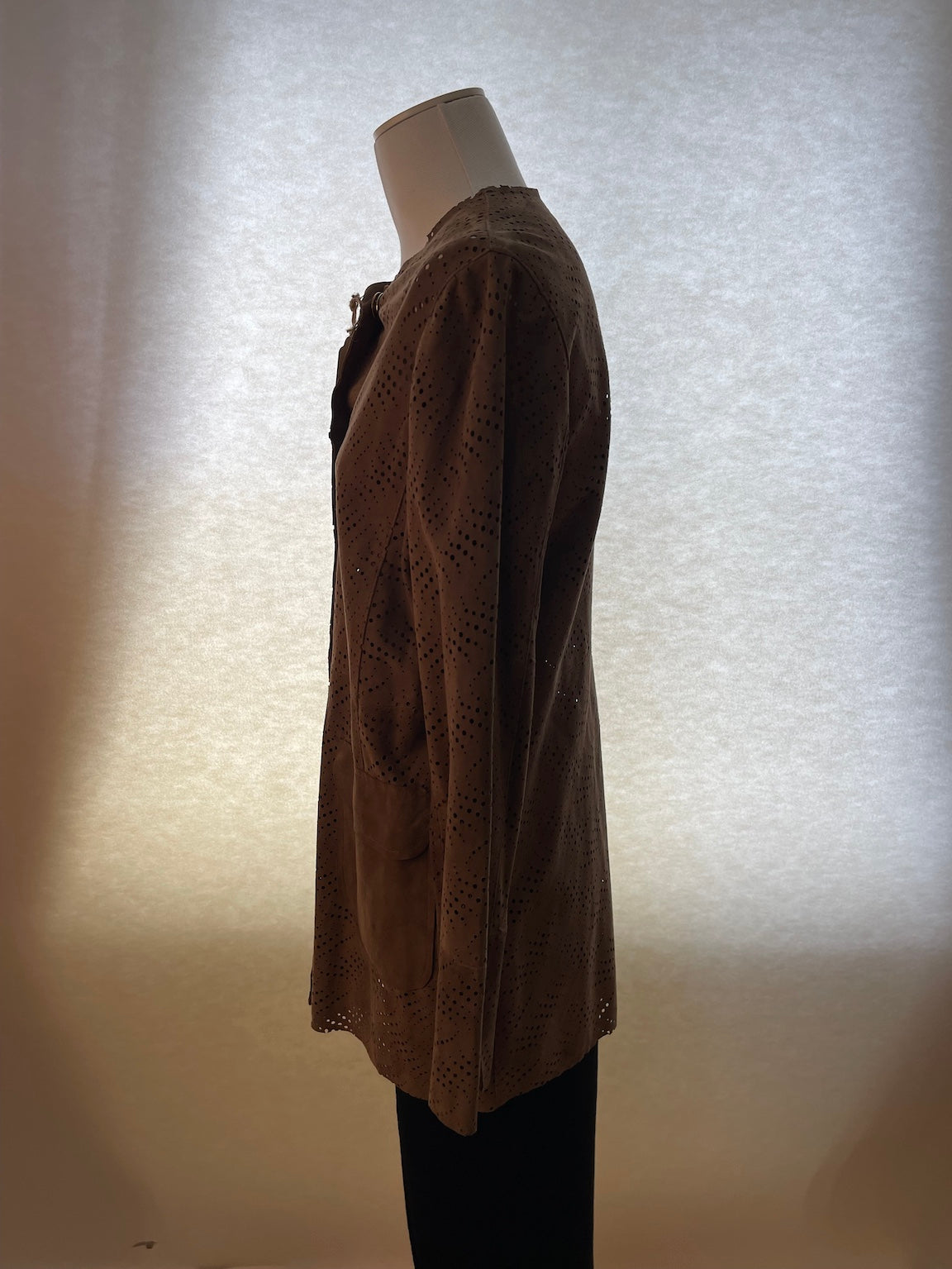 Lederjacke gelocht
