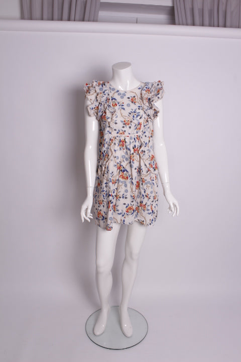 Minikleid ohne Ärmel mit Rüschen