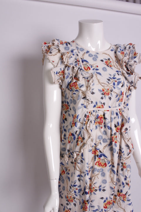 Minikleid ohne Ärmel mit Rüschen