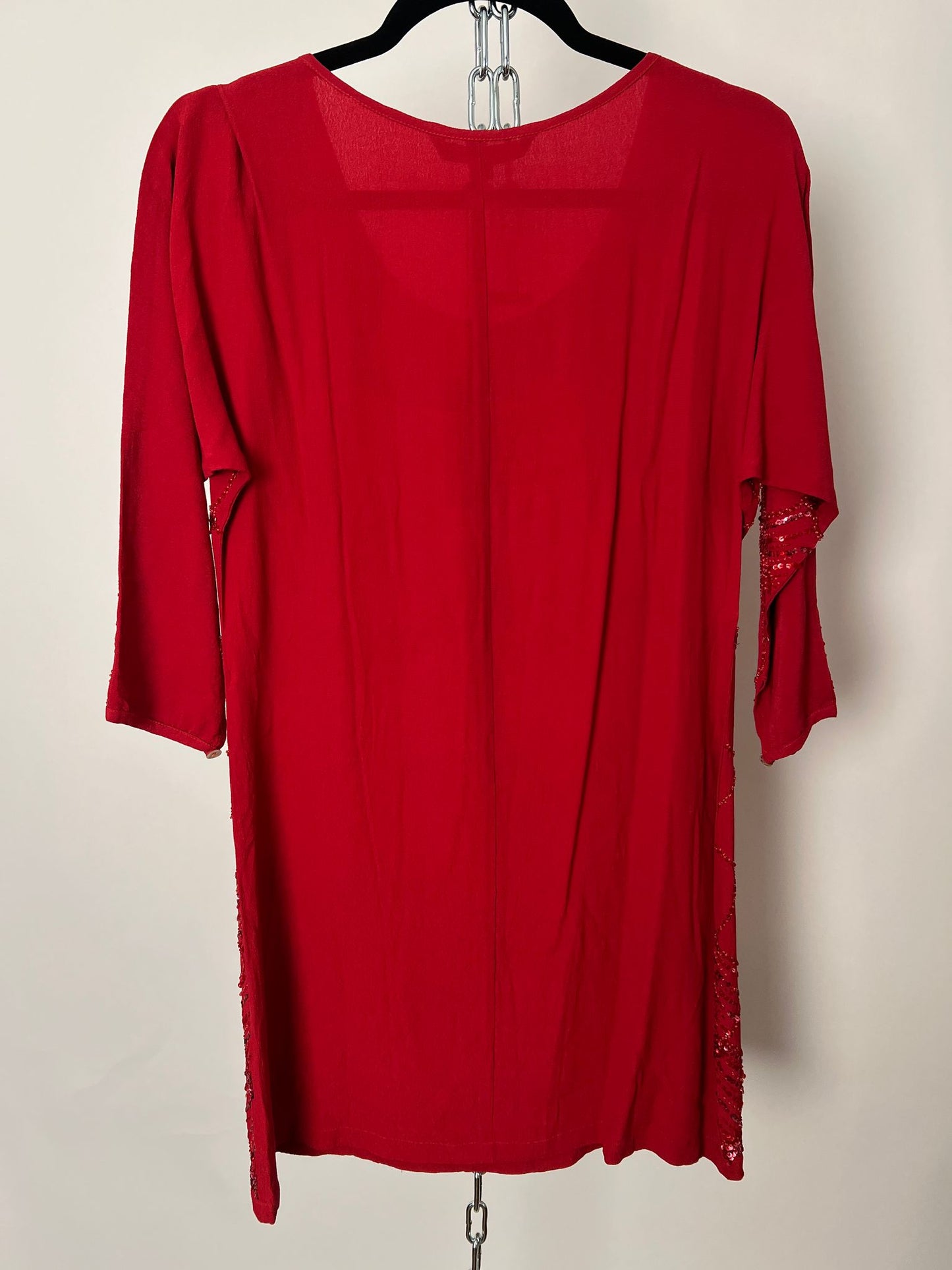 Pailletten-Kleid mit 3/4-Ärmeln