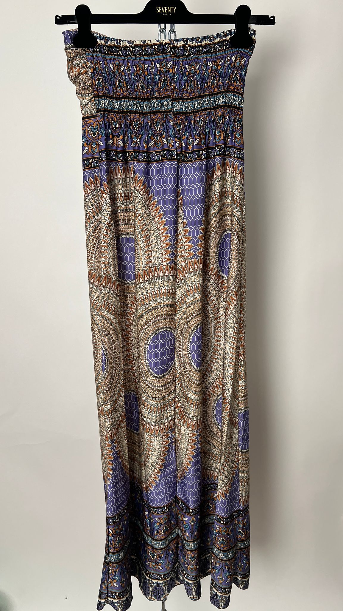 Bandeau-Kleid gemustert