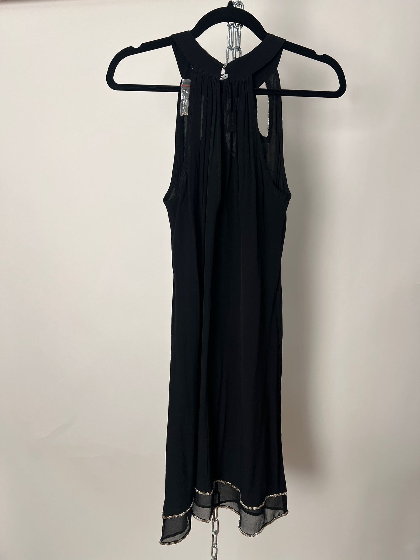 Neckholder-Kleid mit Paillettenkragen