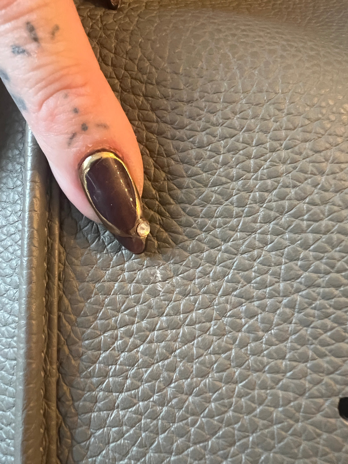 Tasche, Hermès, grau