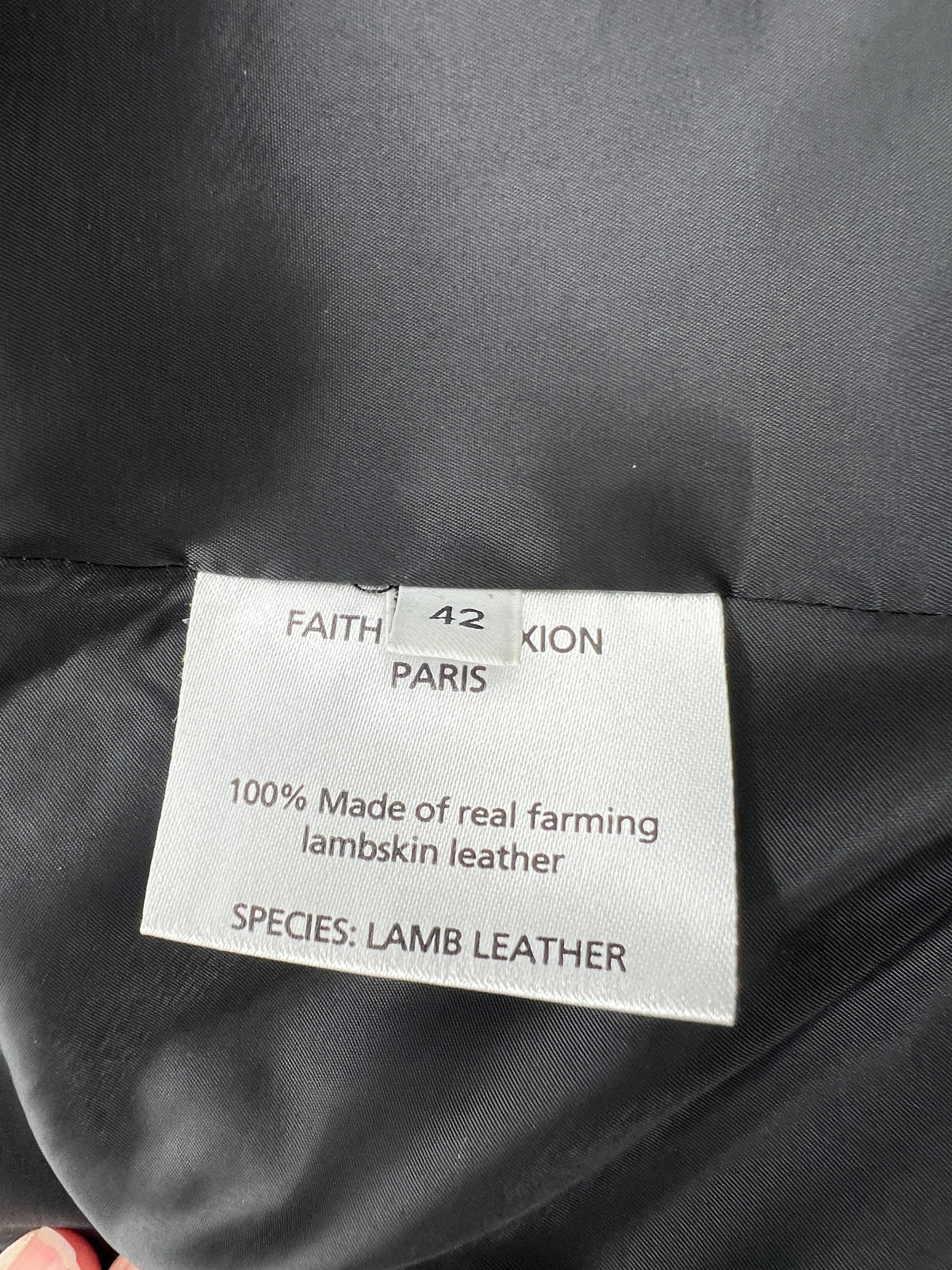 Lederjacke, Faith Connexion, schwarz