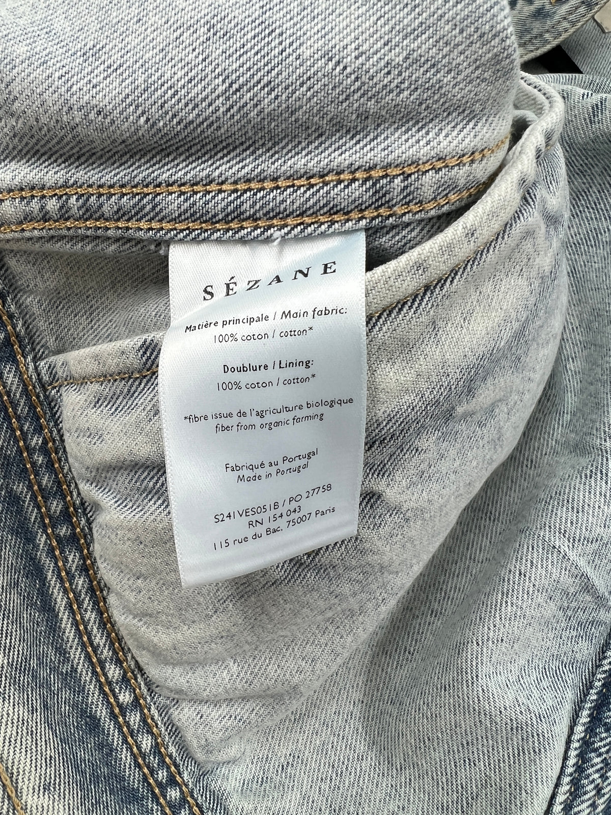 Jeansjacke, Sézane, hellblau