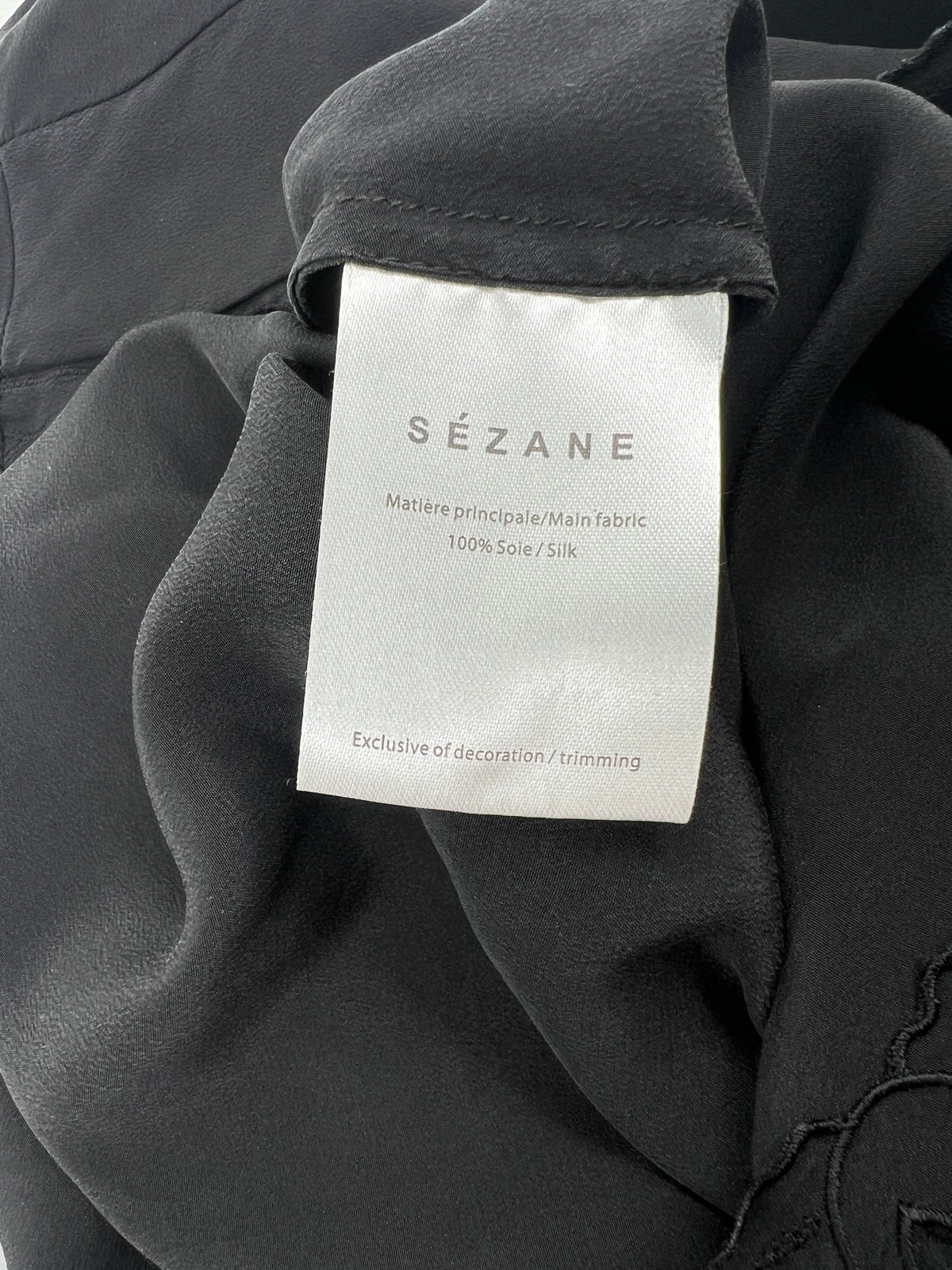 Wickelbluse, Sézane, schwarz