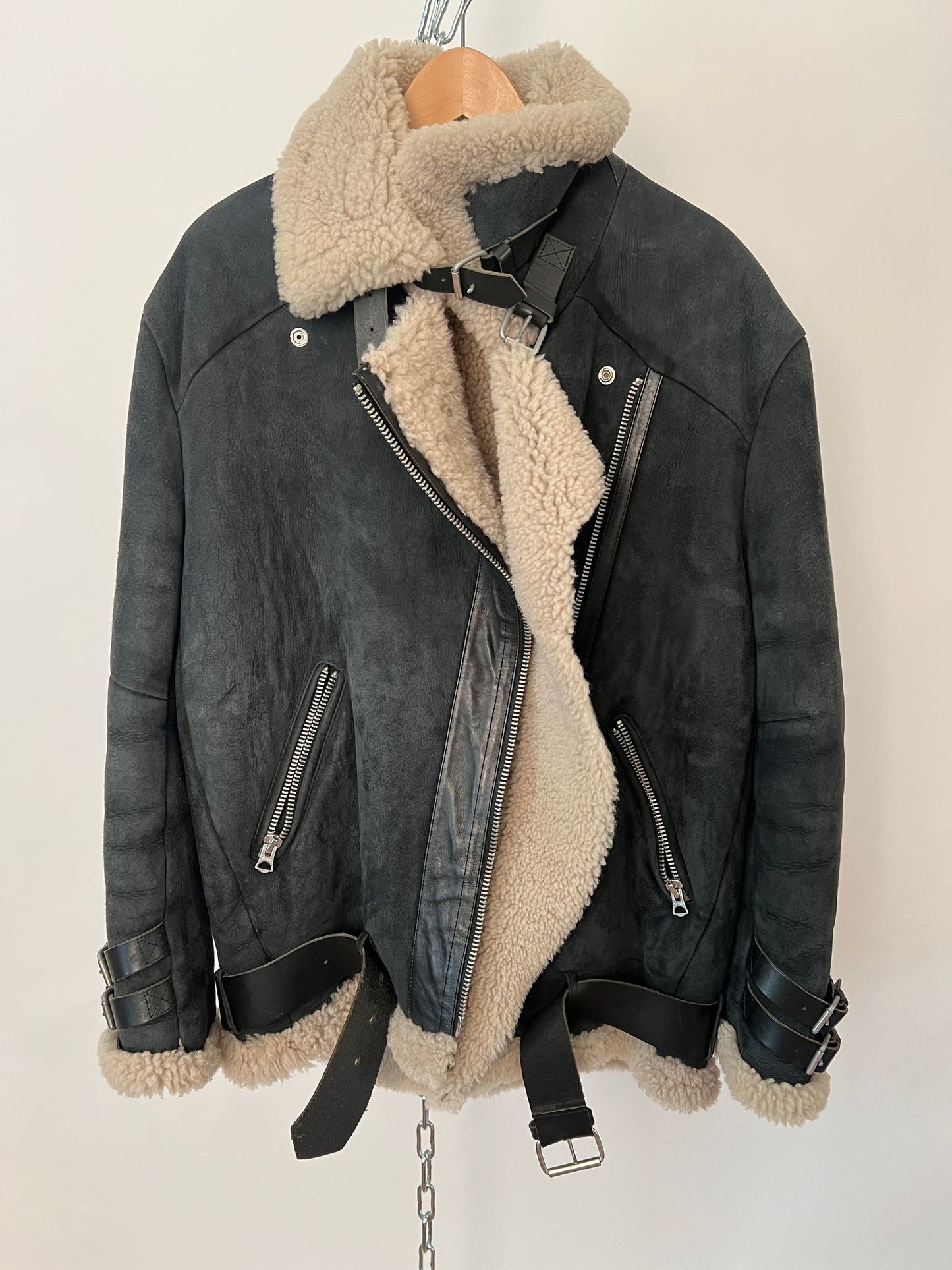 Lederjacke mit Pelzfutter
