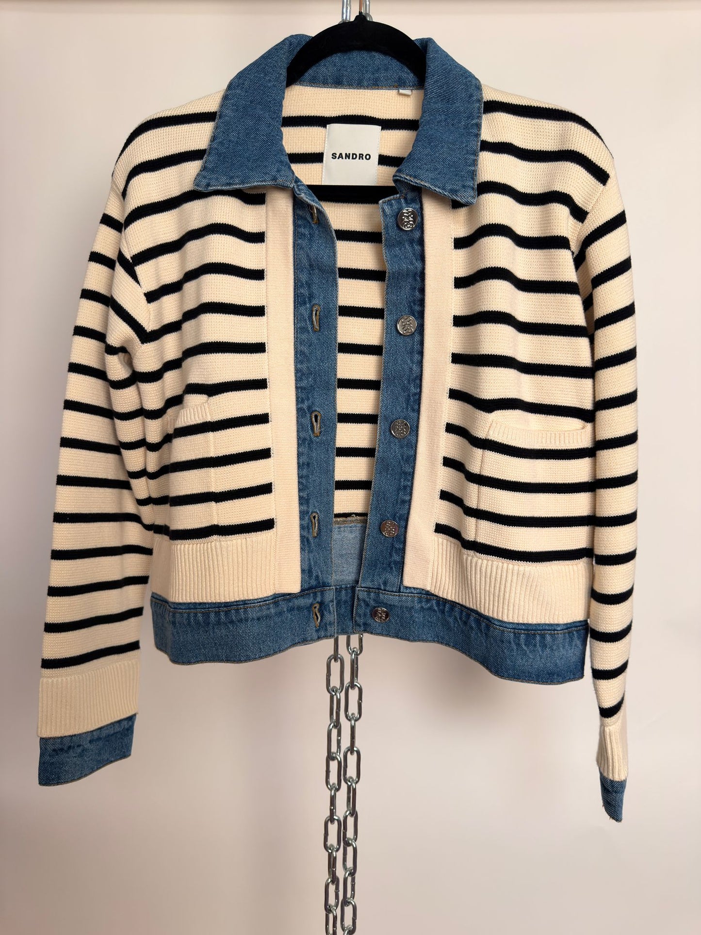 Cardi-Coat (Strick+Denim Jacke)