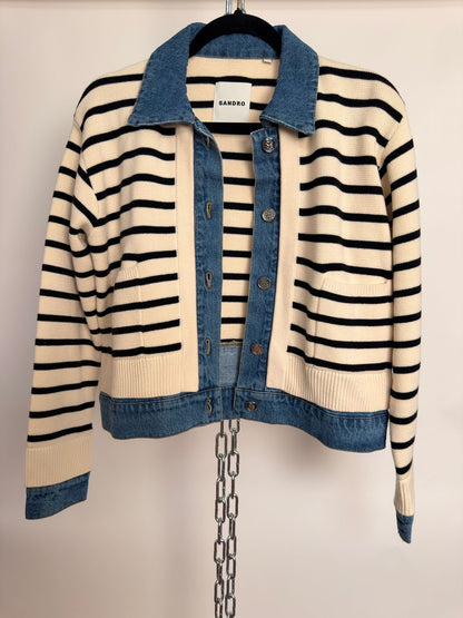 Cardi-Coat (Strick+Denim Jacke)