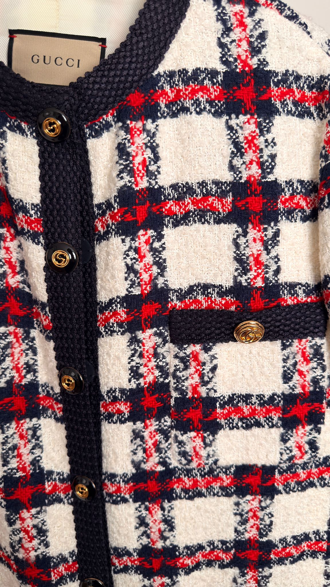 Tweed Jacke karriert