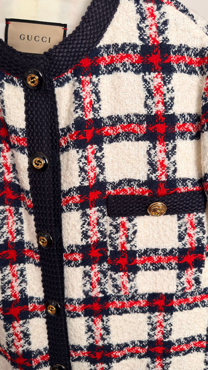 Tweed Jacke karriert