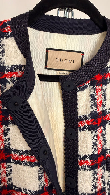 Tweed Jacke karriert
