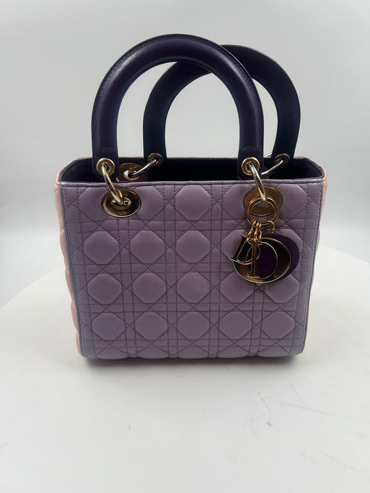 Lady Dior Bicolor Medium Tasche