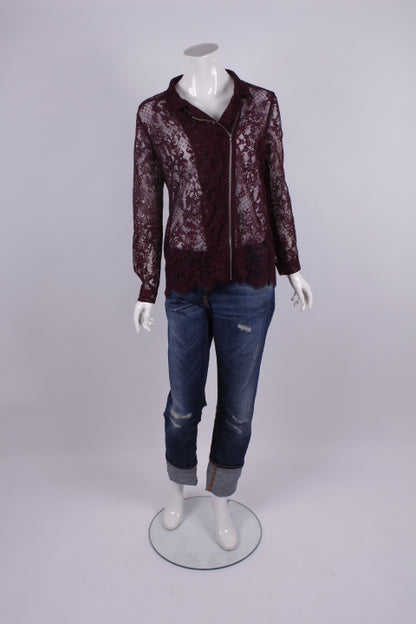 Jacke aus Spitze mit Reissverschluss