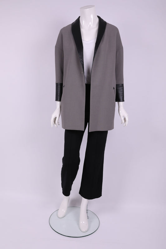 Jacke mit Leder