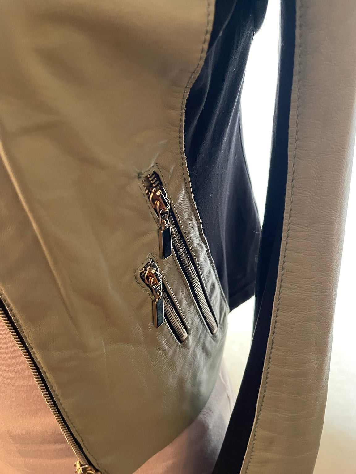 Jacke Leder/Textil