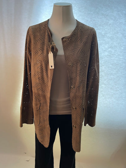 Lederjacke gelocht