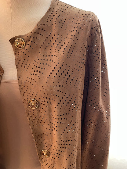 Lederjacke gelocht