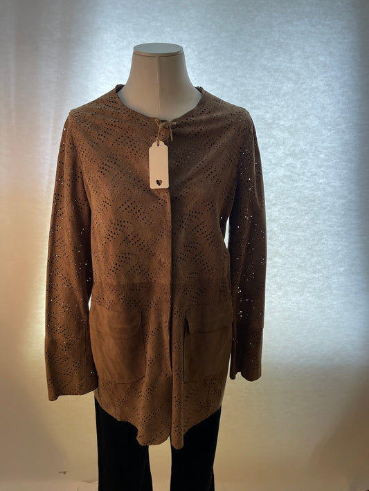 Lederjacke gelocht