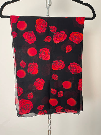 Schal / Foulard mit Rosen