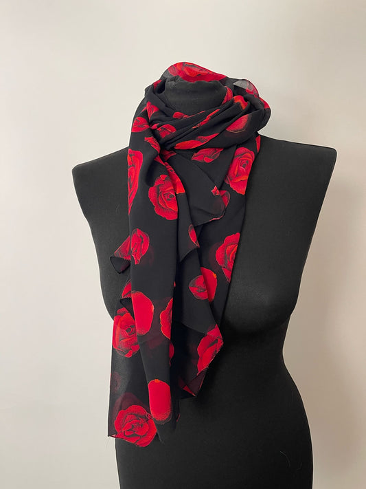 Schal / Foulard mit Rosen