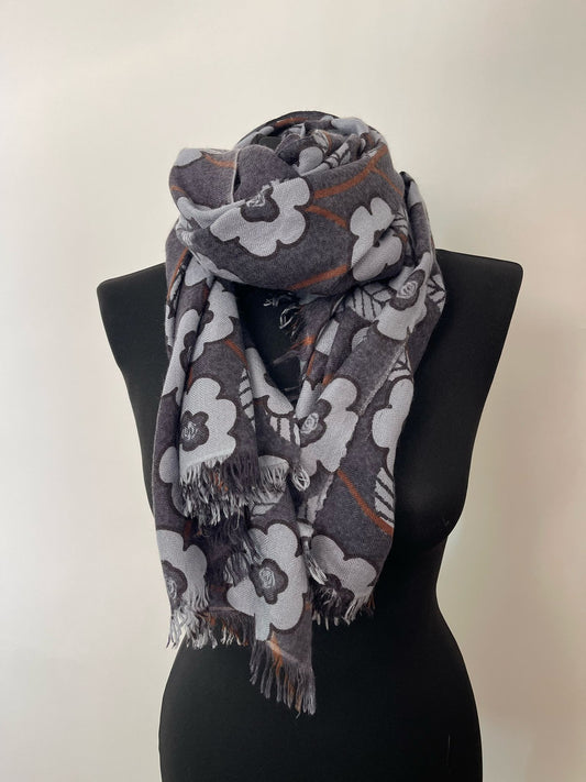 Schal / Foulard mit Blumen