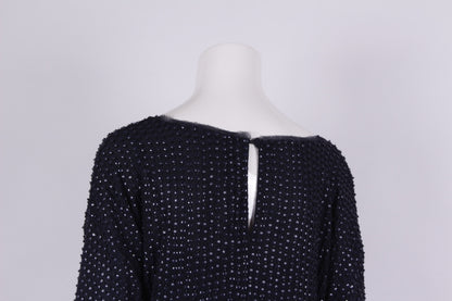 Midikleid mit Ärmeln und Pailletten
