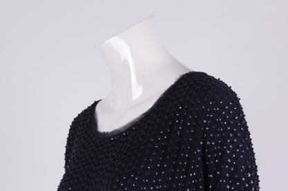 Midikleid mit Ärmeln und Pailletten