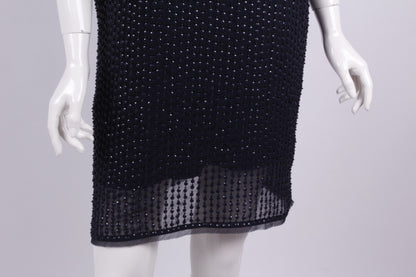 Midikleid mit Ärmeln und Pailletten