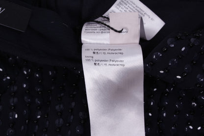 Midikleid mit Ärmeln und Pailletten