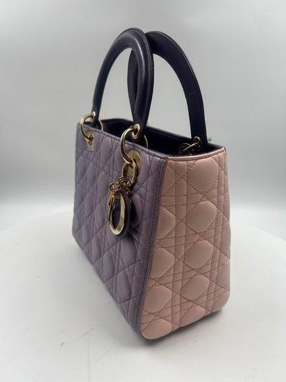 Lady Dior Bicolor Medium Tasche