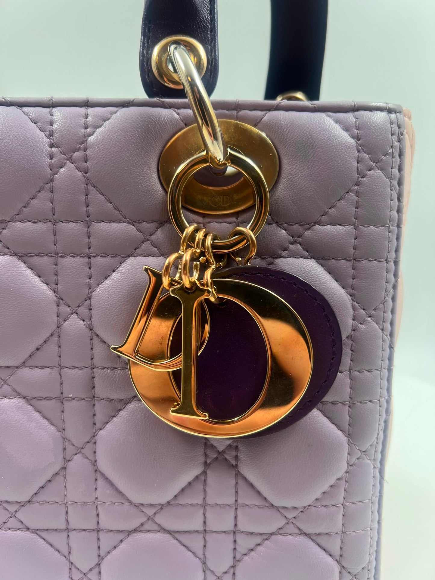 Lady Dior Bicolor Medium Tasche