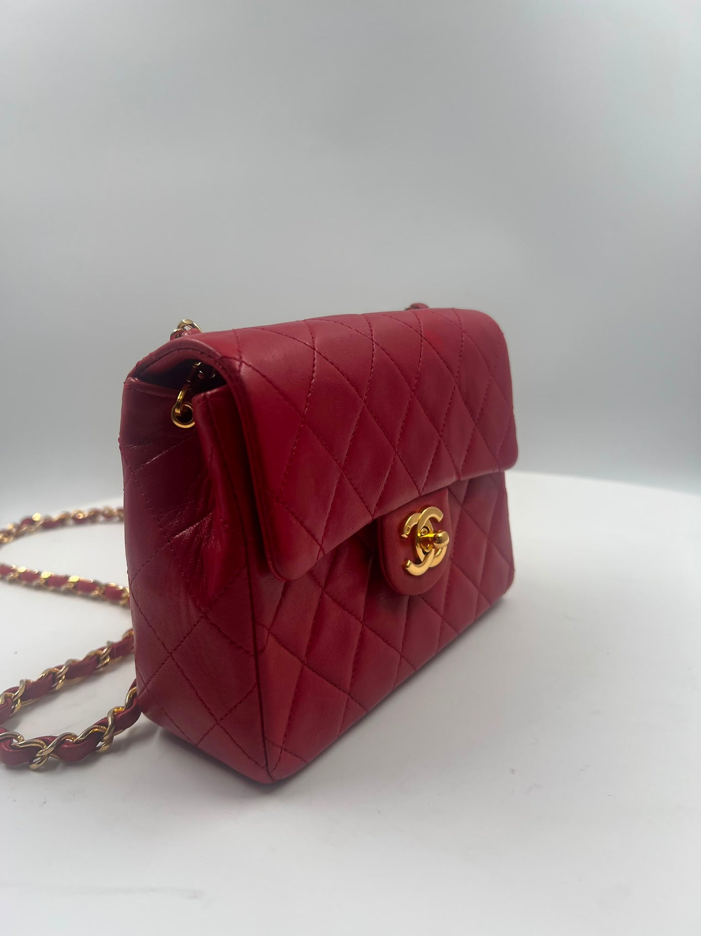 Chanel Classic Single Flap Mini Square rot (2003-2004)