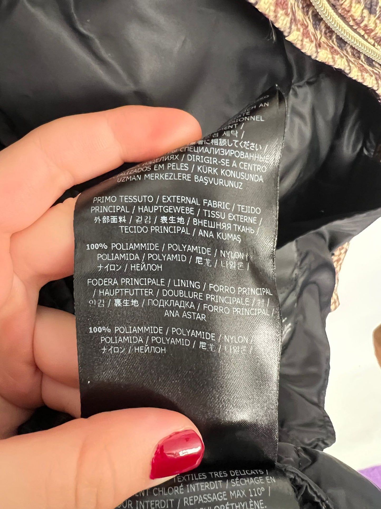 Daunenjacke karriert