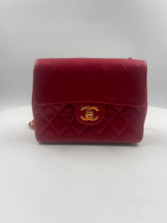 Chanel Classic Single Flap Mini Square rot (2003-2004)