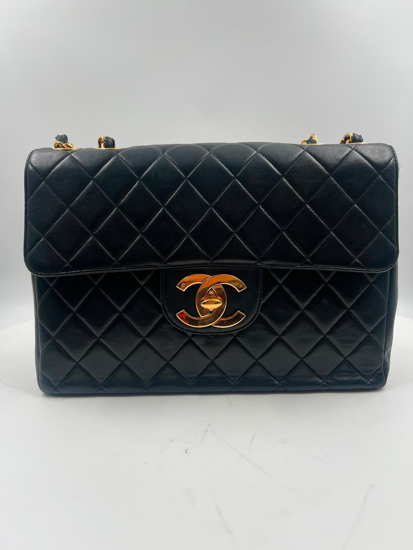 Chanel Single Flap Bag Jumbo schwarz vintage (1991-1994)