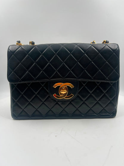 Chanel Single Flap Bag Jumbo schwarz vintage (1991-1994)