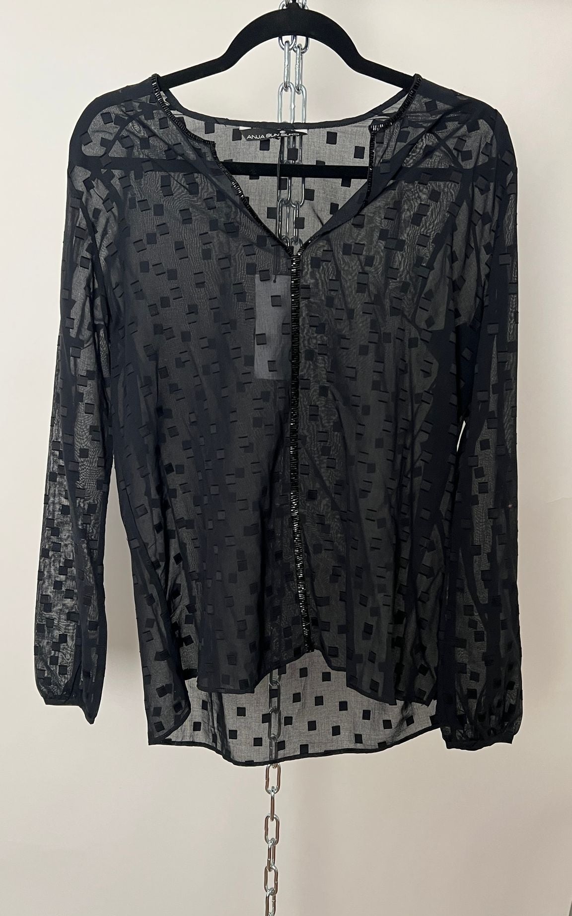 Bluse mit Viereck-Muster
