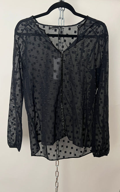 Bluse mit Viereck-Muster